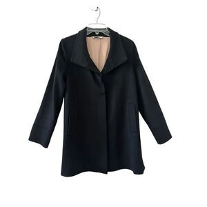 Fleurette Loro Piana Wool Coat Button-Up Women’s Black Size 8